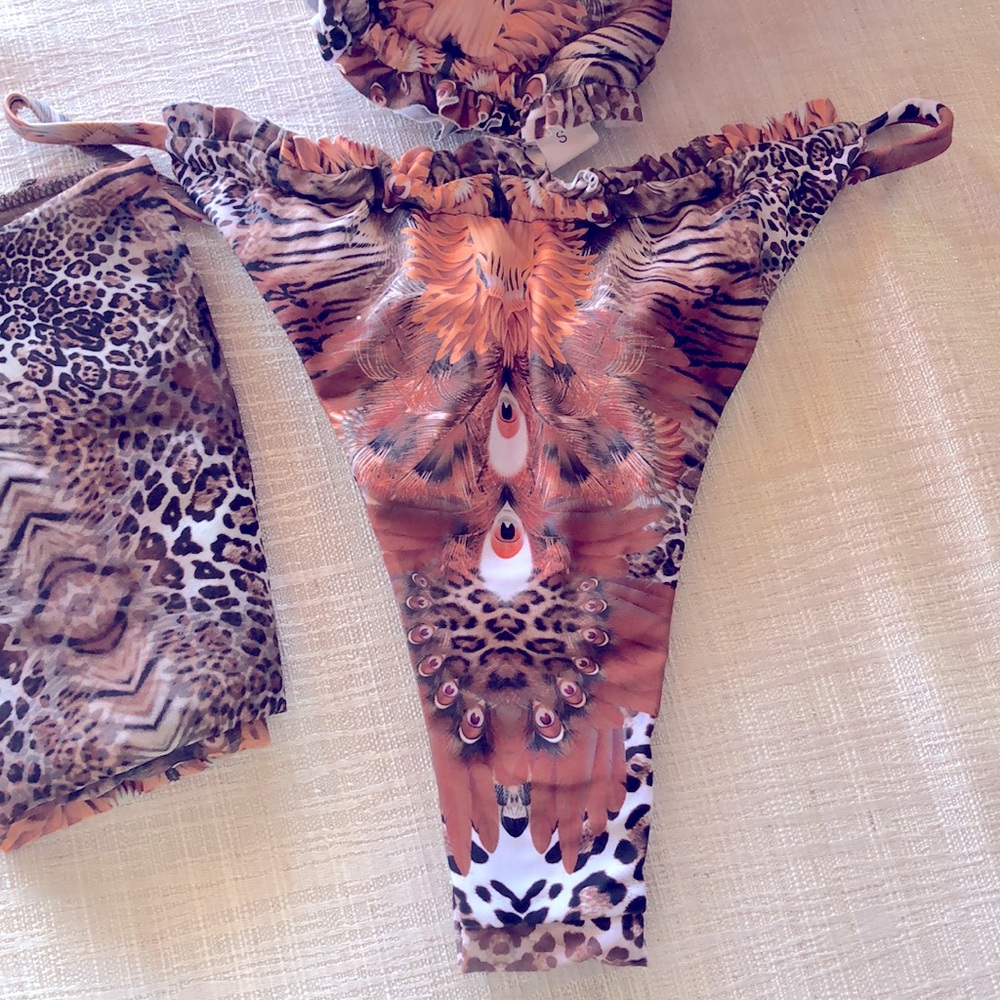 Jungle Tropics Bikini 3 Piece Set - Picture 7 of 7